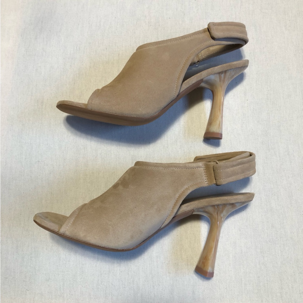 Vince. Square Toe Sling Back Strap Heeled Sandal - Picture 7 of 13